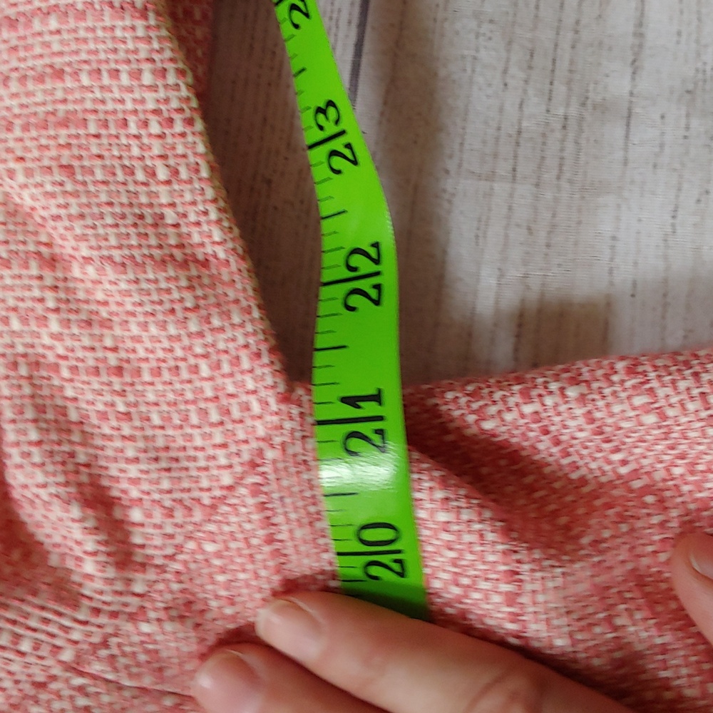Preston & York Bouclé Jacket | 3/4 Sleeve | Coral | NWT | Waist Length Size 14 - Picture 8 of 9